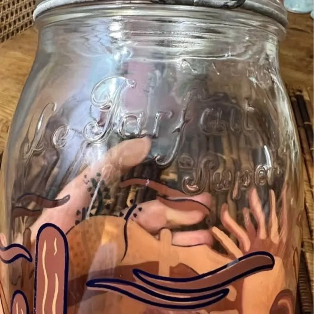 Mason Jar Glass With Wire Top Canister From The Arizona Pistachio Company